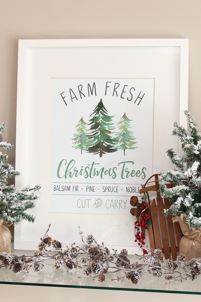 Farm Fresh Christmas Trees free Christmas printable.