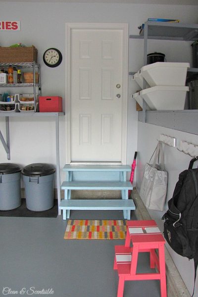 Awesome garage makeover! Lots of practical ideas to create an organized and functional space! // cleanandscentsible.com