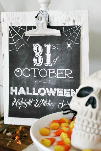 Free Chalkboard Halloween Printables